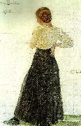 Carl Larsson brita oil painting on canvas